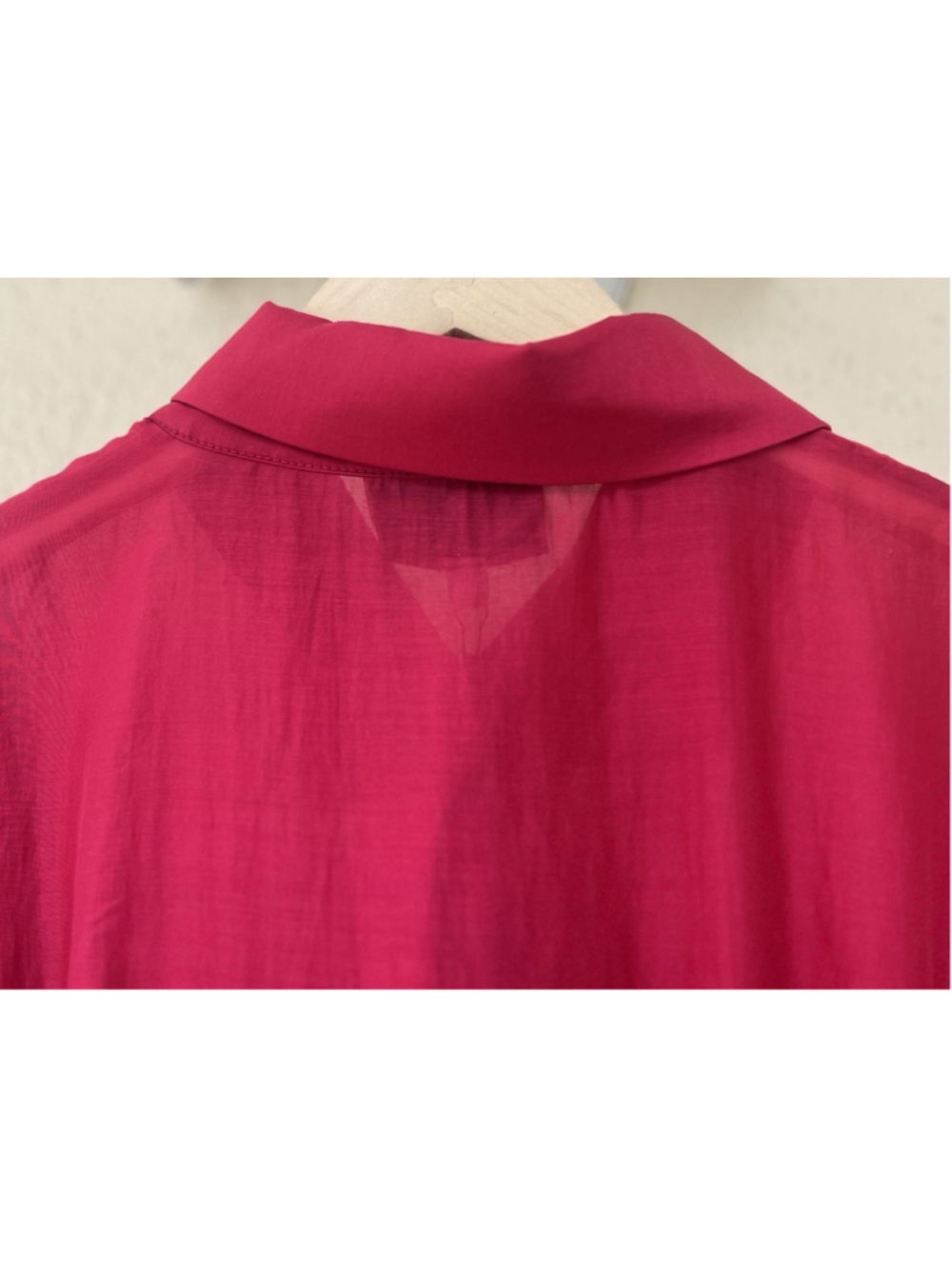 Tuckernuck Raspberry Organza Delaney Dress S Puff Sleeves Collar Wedding Guest - Picture 8 of 12